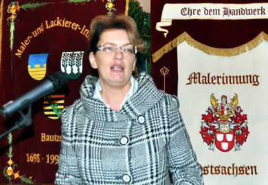 Grußworte überbrachten Ina-Maria Heidmann von der Handwerkskammer
Dresden